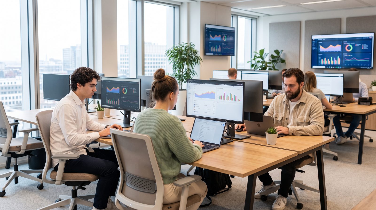 Equipo trabajando sobre Odoo